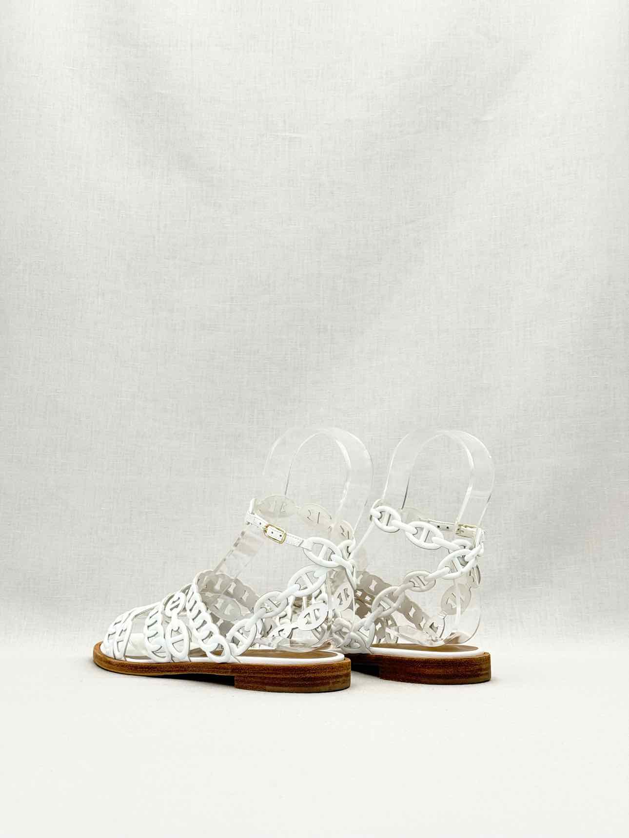 HERMES Kalliste White Size EU 35 Sandals