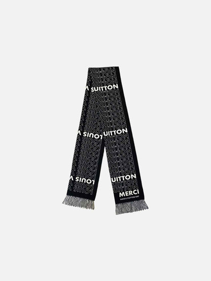 LOUIS VUITTON Black & White Scarf