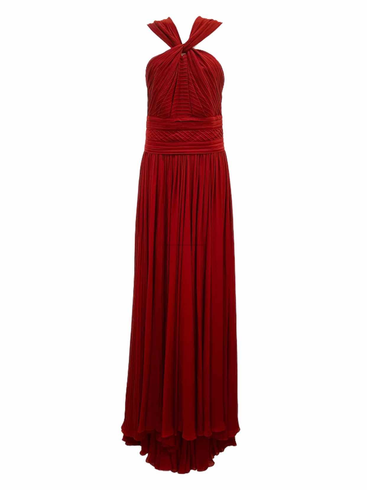 ELIE SAAB Open Back Burgundy Size US 6 Long Dress
