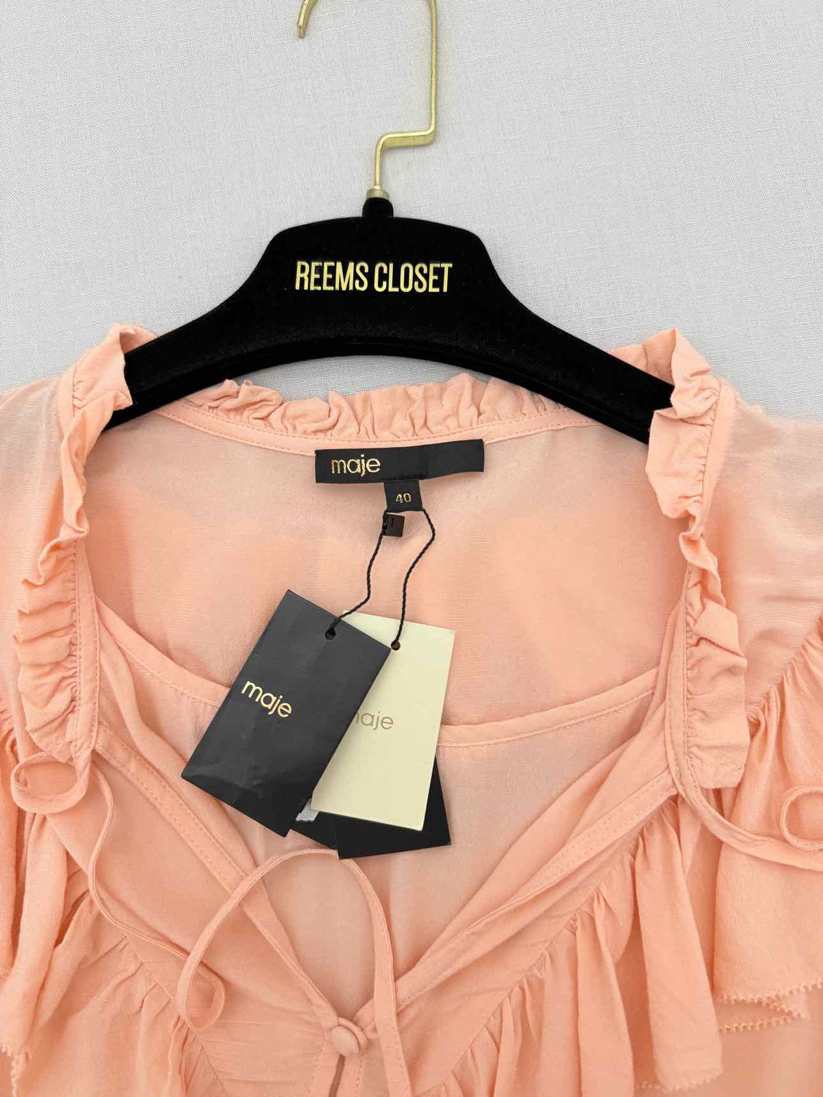 MAJE Riava Peach Size US 8 Short Dress