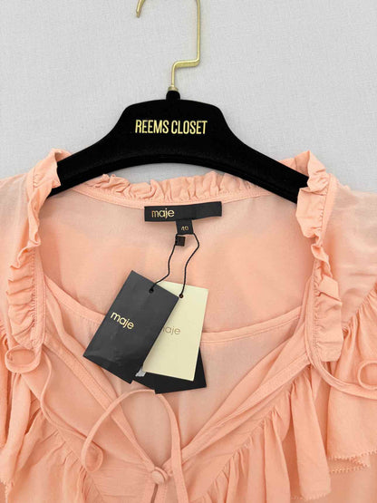 MAJE Riava Peach Size US 8 Short Dress