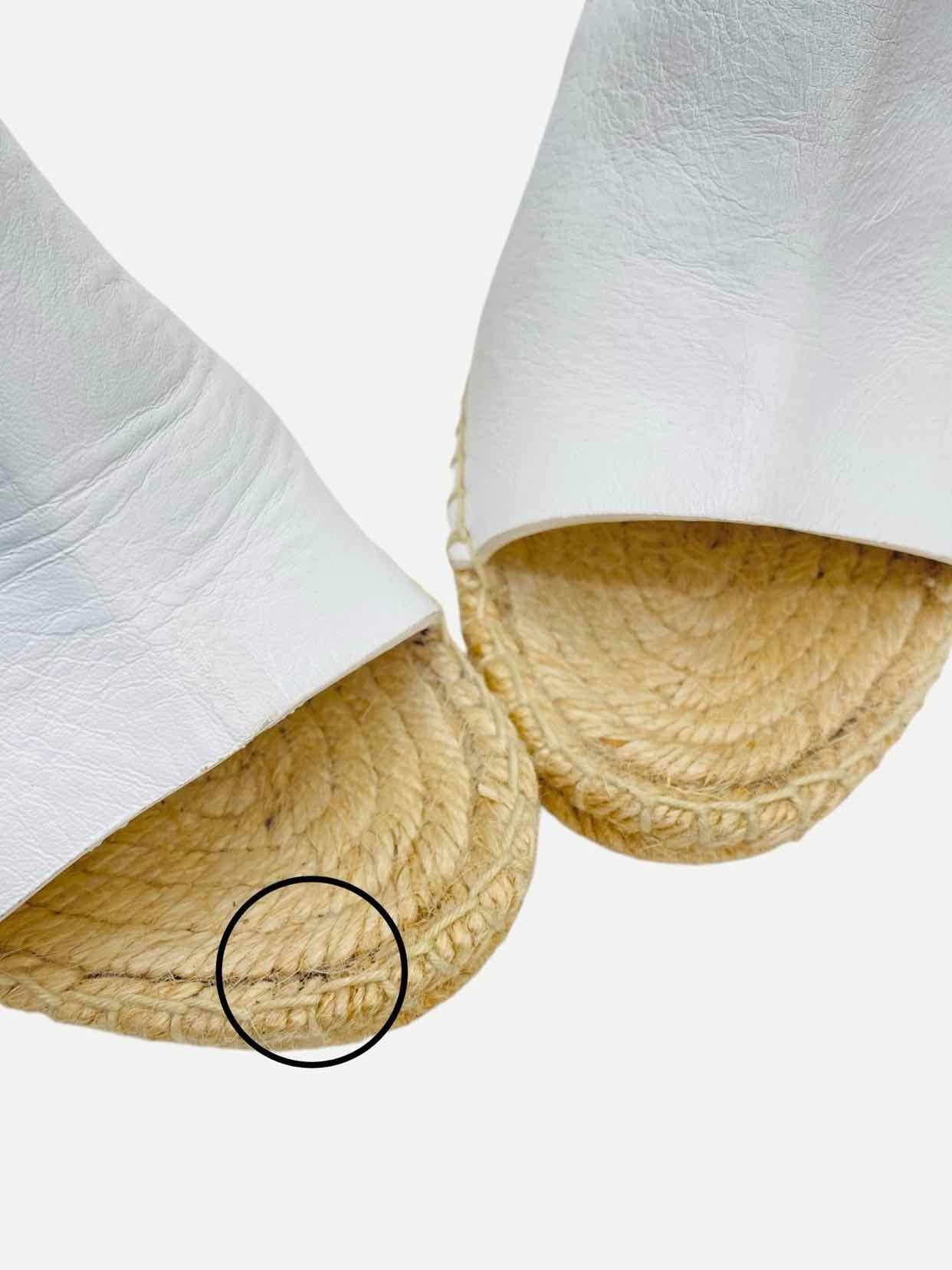 CELINE Espadrille White Size EU 38 Wedges