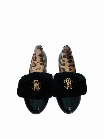 ROBERTO CAVALLI Black Size EU 34 Flats