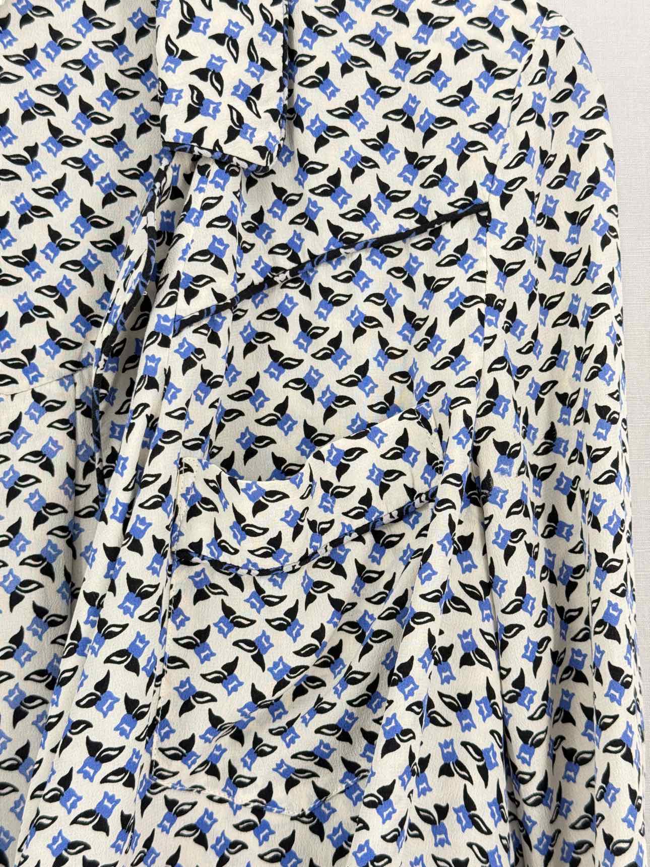 VERONICA BEARD Worth White Multicolor Size US 0 Blouse