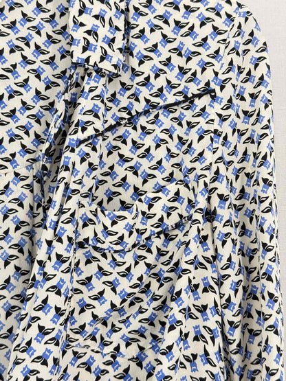 VERONICA BEARD Worth White Multicolor Size US 0 Blouse