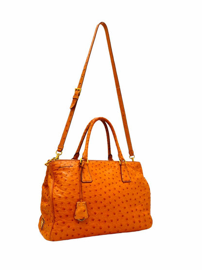 PRADA Double Zip Orange Top Handle