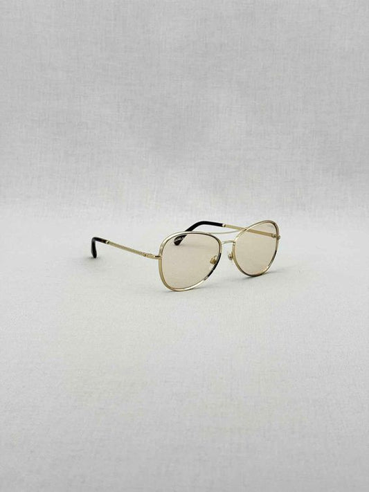 CHANEL Gold Tone Sunglasses
