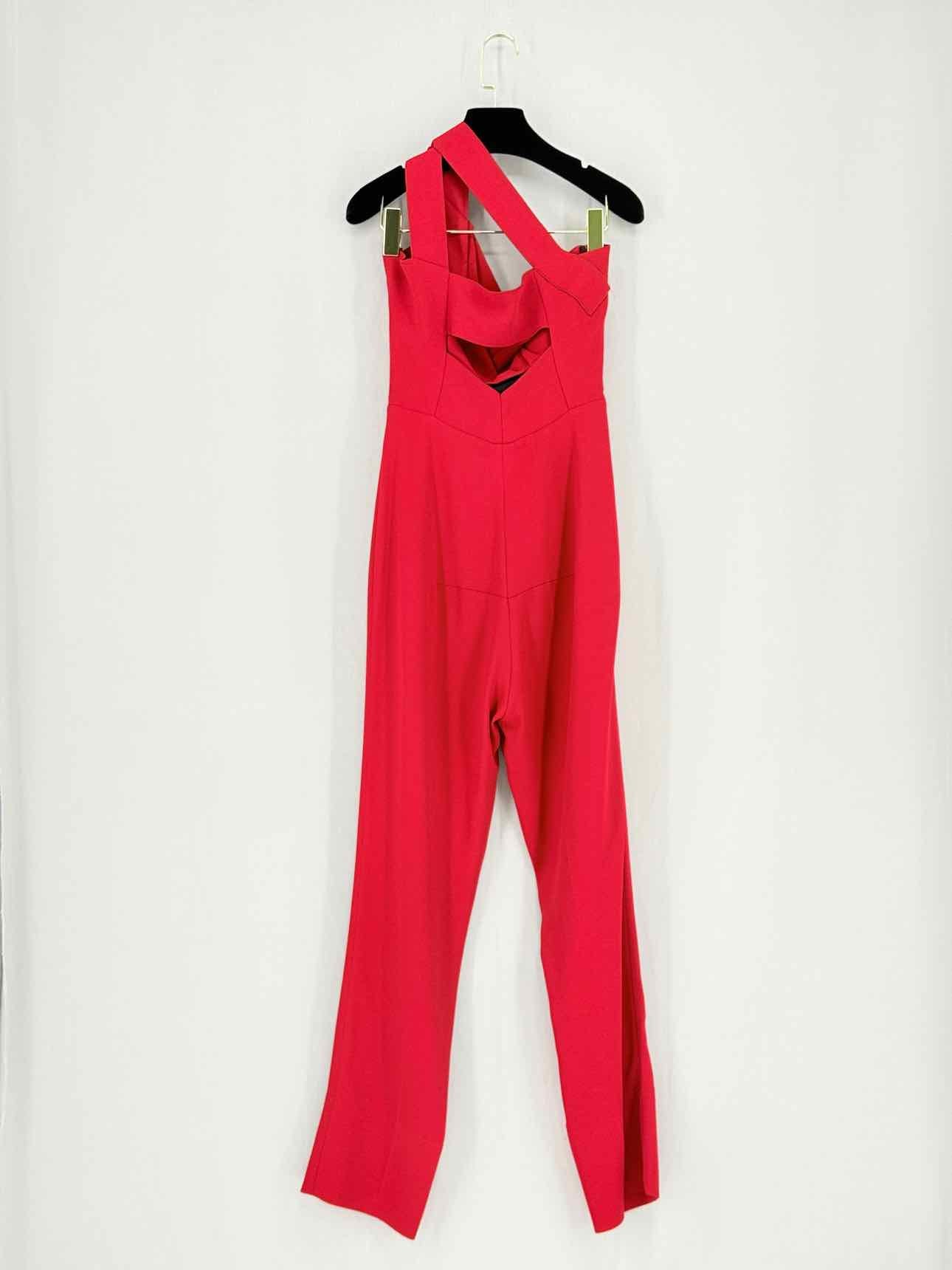 ROLAND MOURET One Shoulder Red Size US 6 Jumpsuit