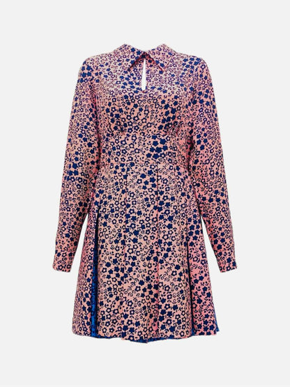 MANOUSH A-Line Pink & Blue Printed Mini Dress