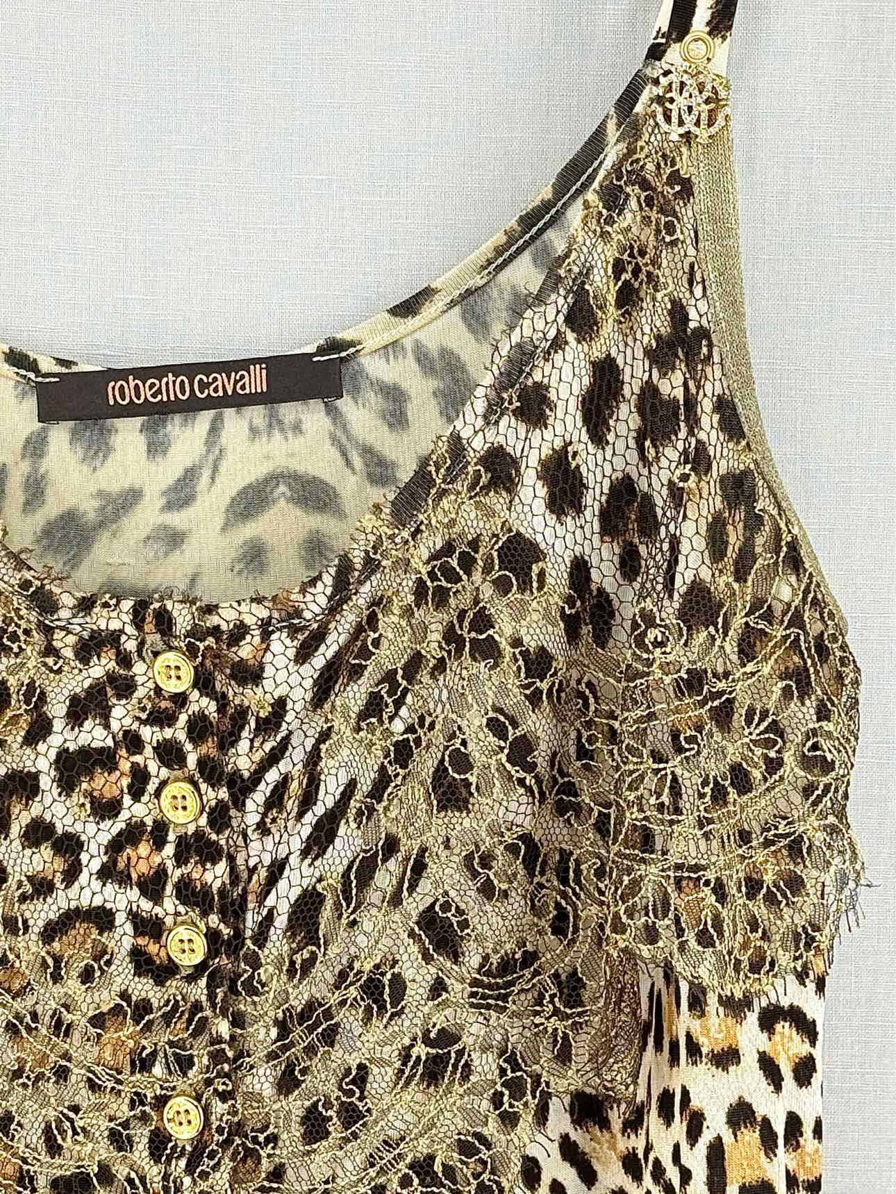 ROBERTO CAVALLI Brown Multicolor Size US 10 Outfit Set