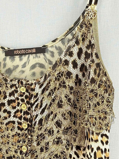 ROBERTO CAVALLI Brown Multicolor Size US 10 Outfit Set