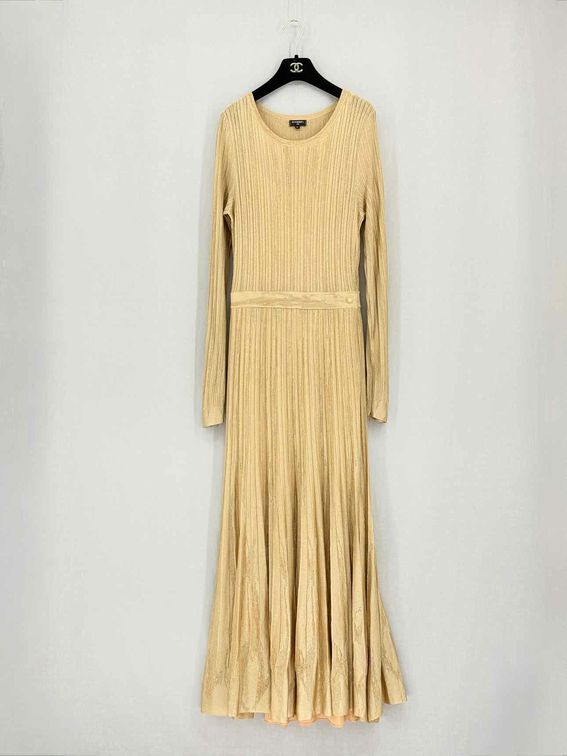 CHANEL 2016 Gold Size US 6 Long Dress