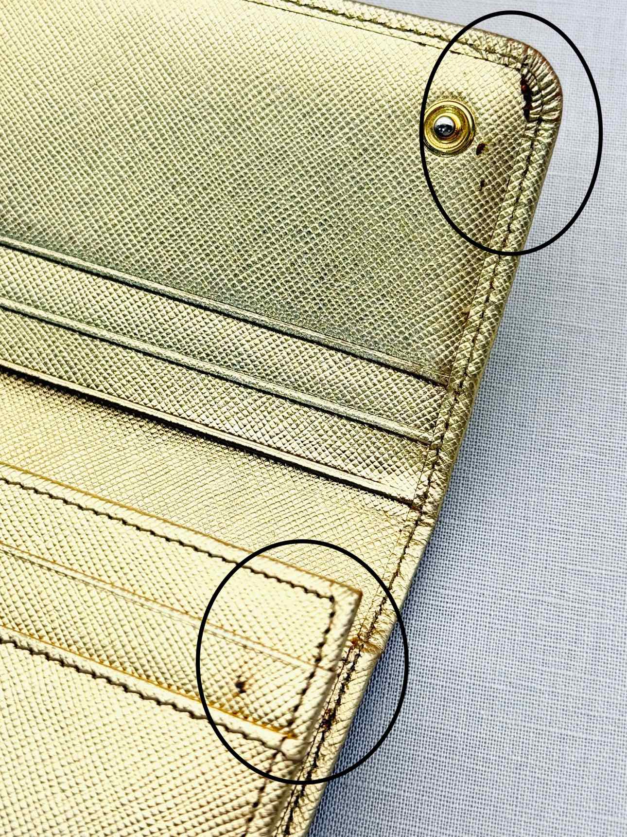 PRADA Gold Continental Wallet