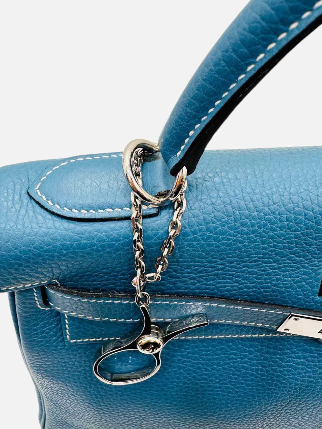 HERMES Kelly Bleu Jean Top Handle