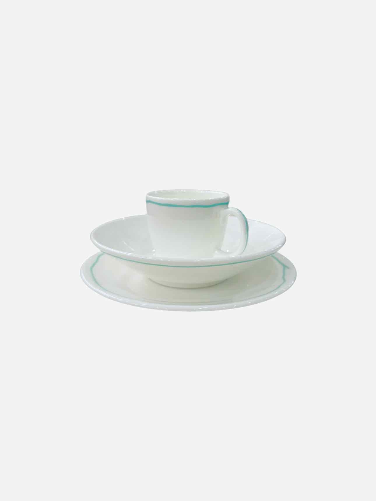 TIFFANY & CO Tiffany Blue White 3 Lines Dinnerware