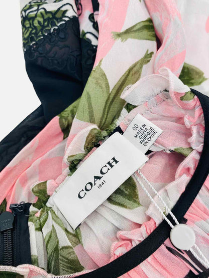 COACH Runway Pink Multicolor Midi Dress