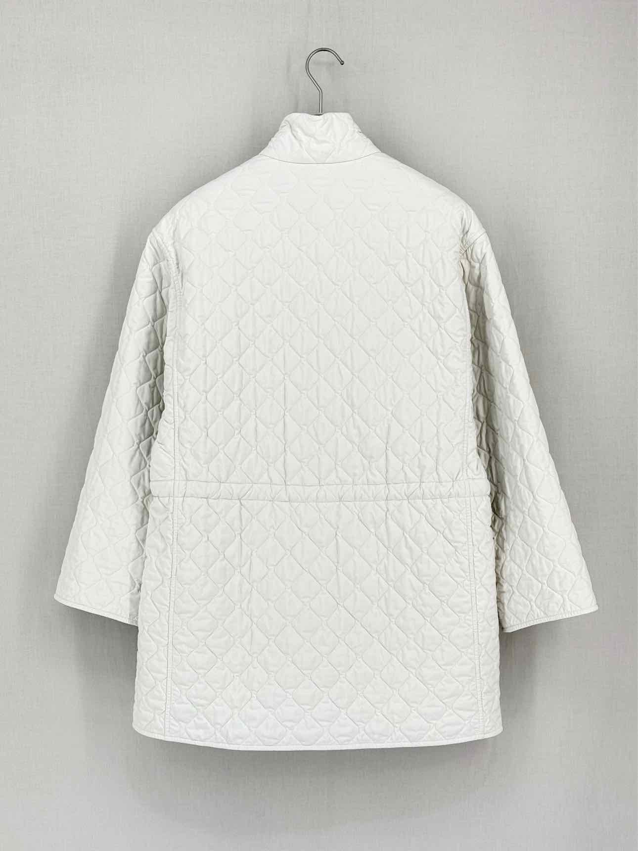 HERMES Off-white Quilted Size US 2 Jacket