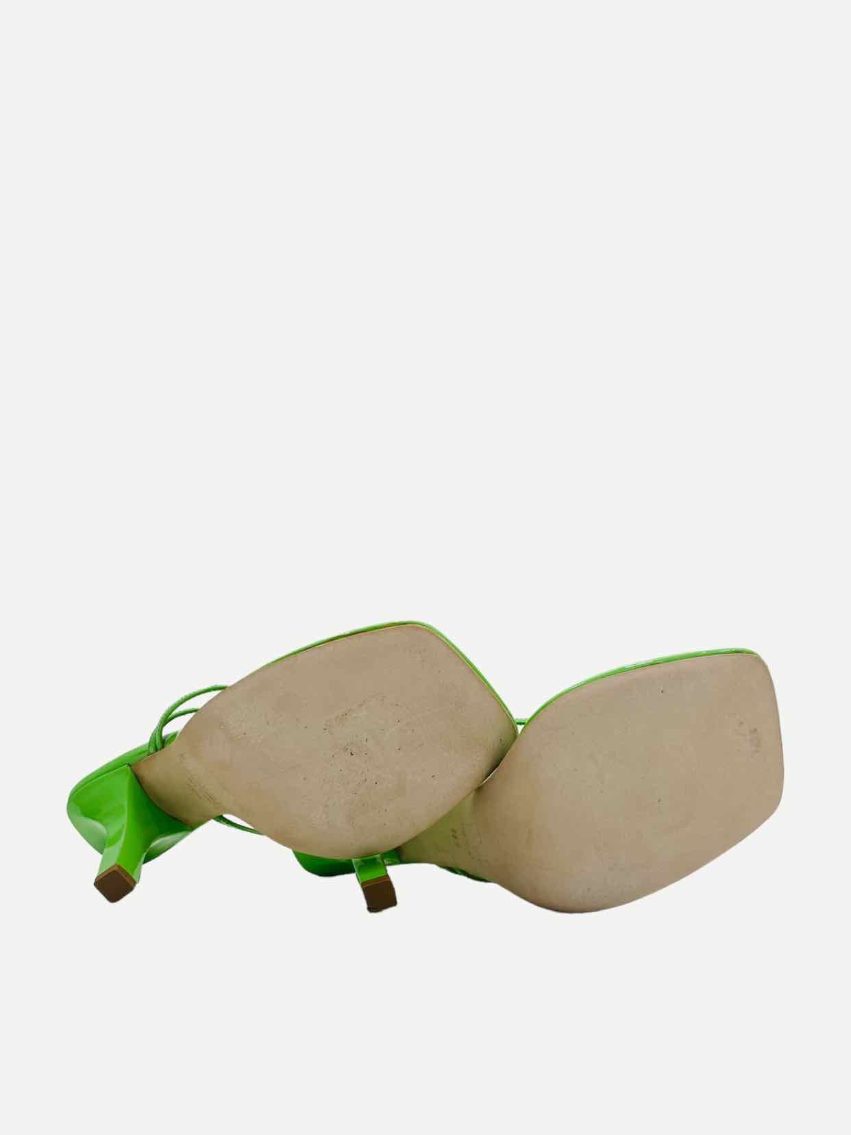 PARIS TEXAS Flip Flops Green Mules 38.5