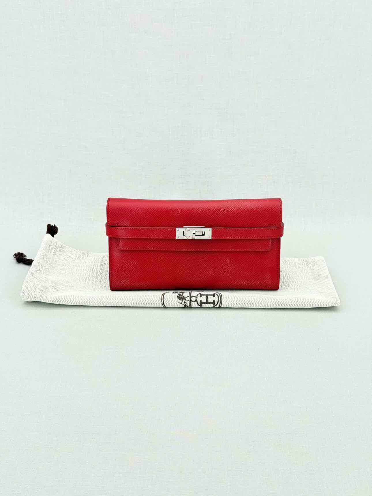 HERMES Burgundy Continental Wallet