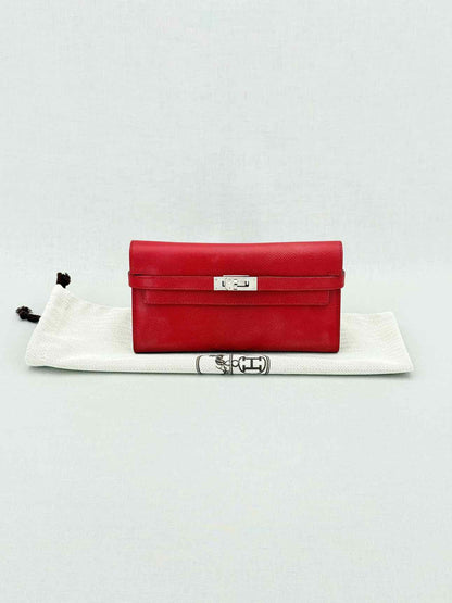 HERMES Burgundy Continental Wallet