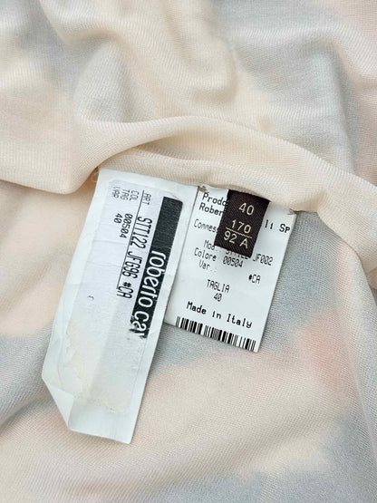 ROBERTO CAVALLI Beige & Black Size US 4 Long Dress