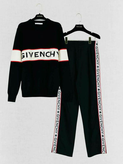 GIVENCHY Black w/ White Size Small Top & Pants Outfit