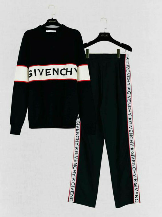GIVENCHY Black w/ White Size Small Top & Pants Outfit