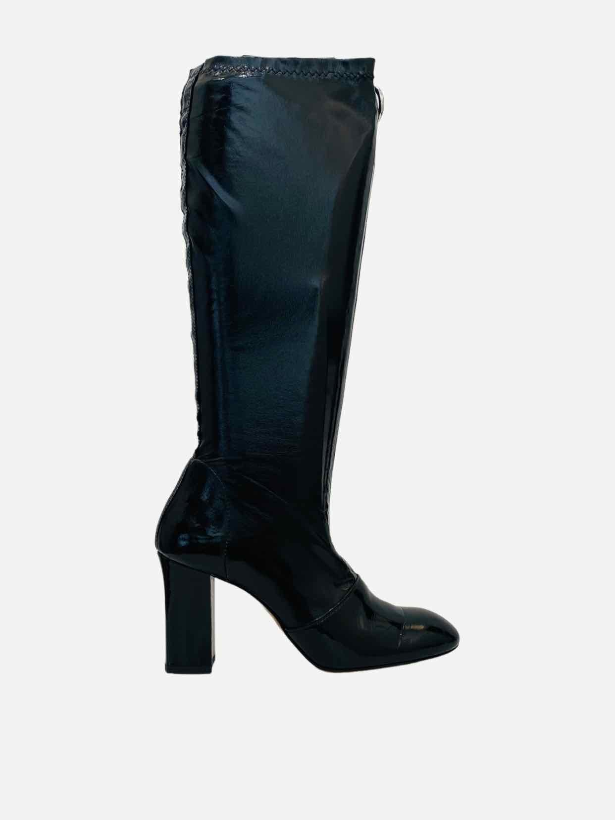 BOUTIQUE MOSCHINO Black Knee High Boots 38