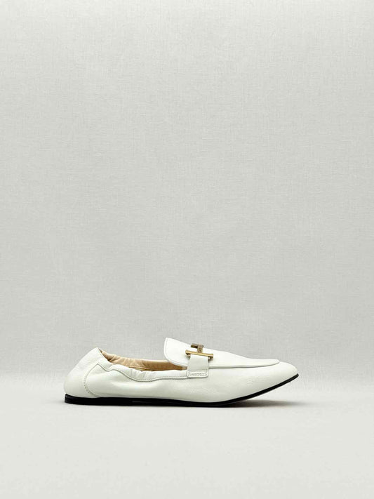 TOD'S White Size EU 38.5 Loafers
