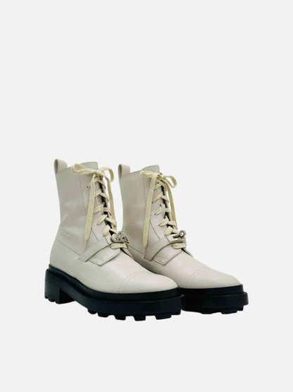 HERMES Funk Off-white Size EU 36.5 Ankle Boots