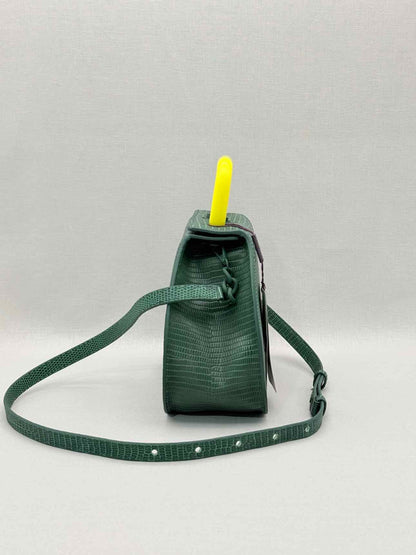 CHARRIOL Green Snakeskin Print Top Handle