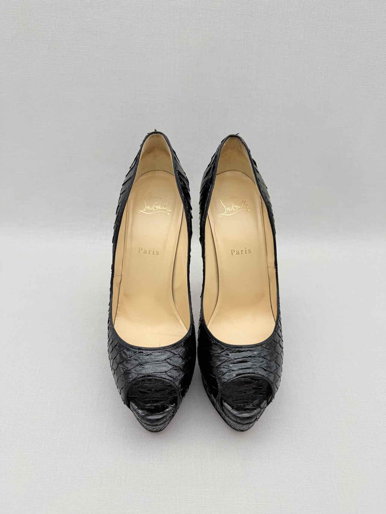 CHRISTIAN LOUBOUTIN Lady Peep Black Size EU 40 Pumps