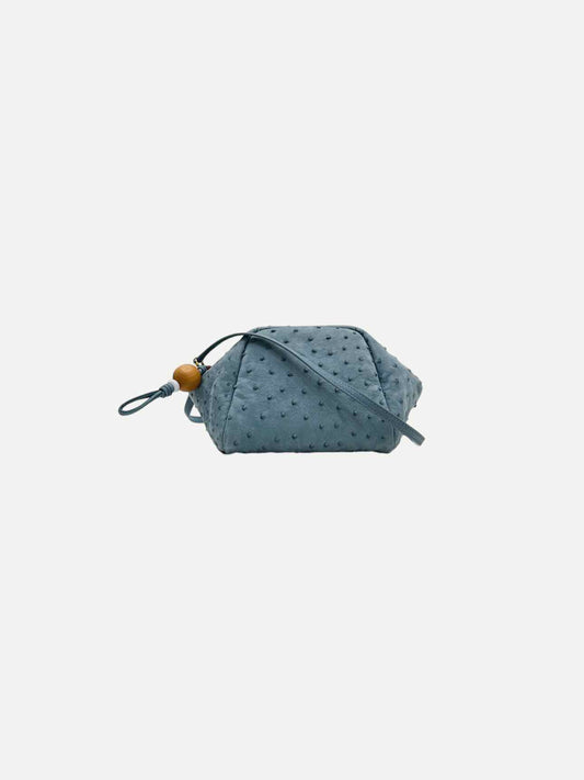 LORO PIANA Puffy Pouch Blue Crossbody