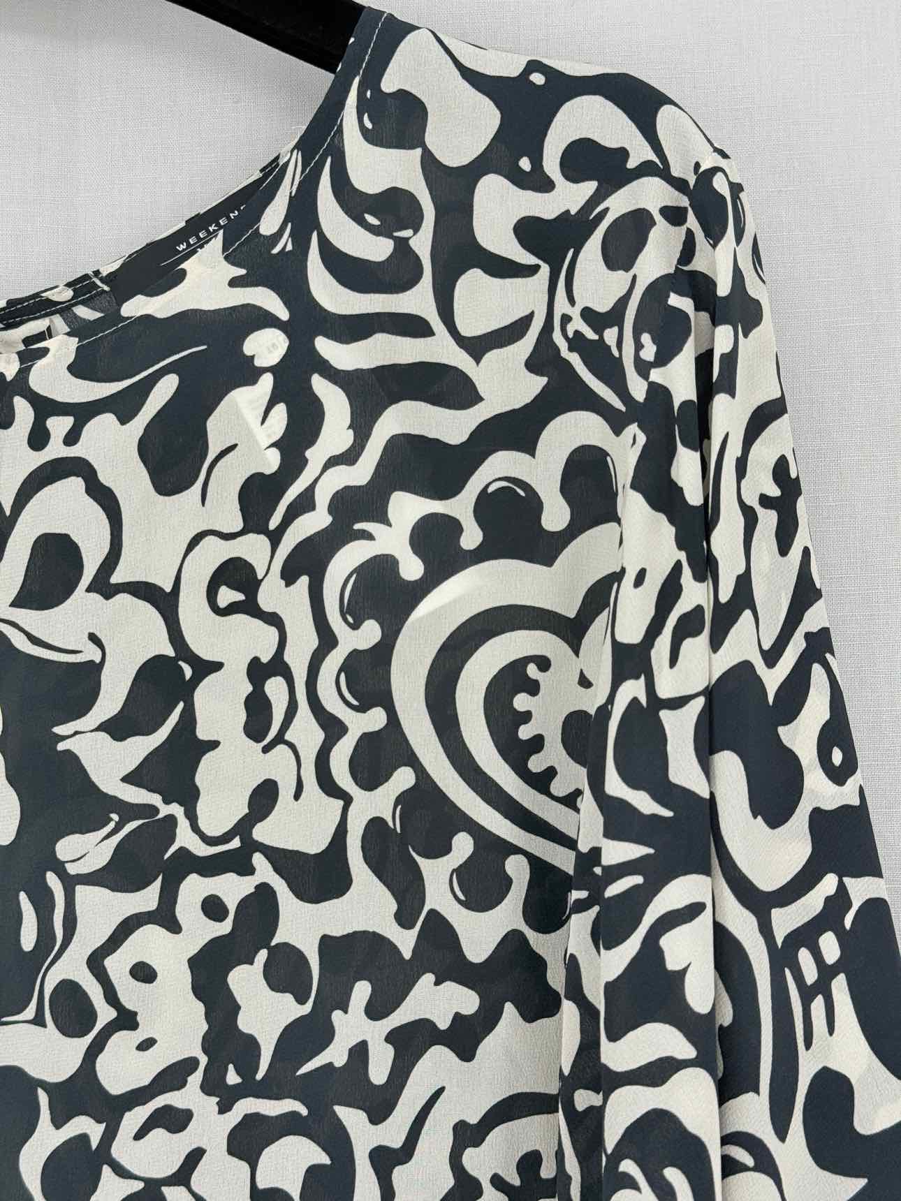 WEEKEND MAX MARA Black & White Size US 14 Blouse
