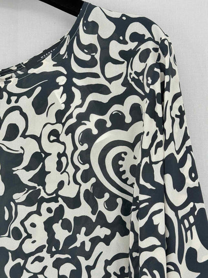 WEEKEND MAX MARA Black & White Size US 14 Blouse