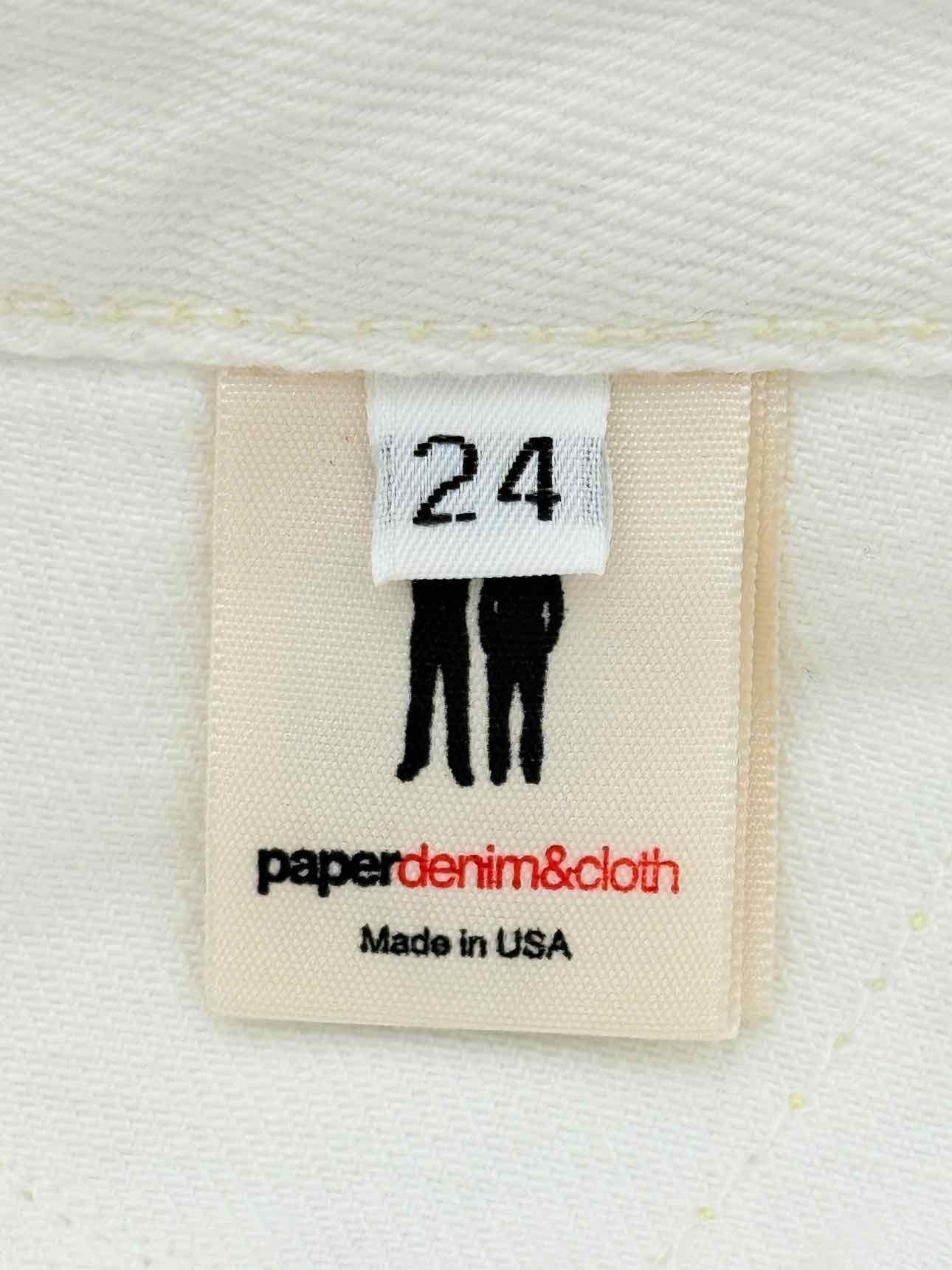 PAPER DENIM&CLOTH Cropped White Size 24 Jeans