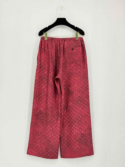LOUIS VUITTON Red Monogram Size US 4 Pants