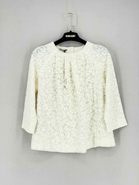 MIU MIU Cream Size US 0 Blouse