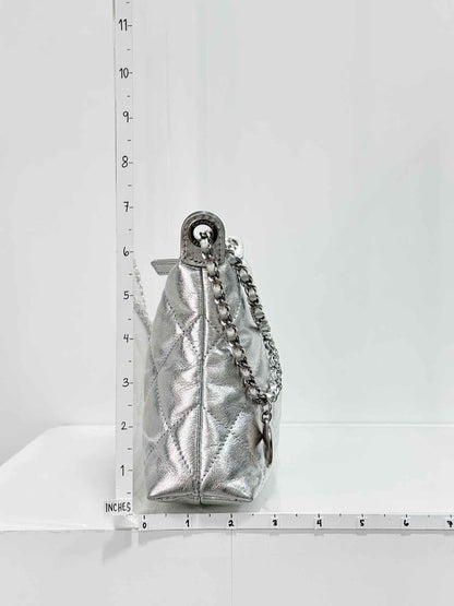 CHANEL Metallic Silver Hobo bag