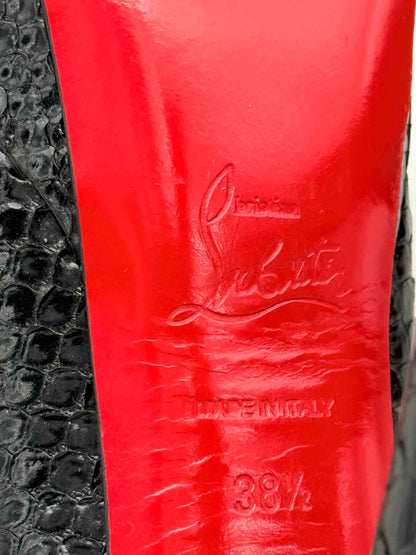 CHRISTIAN LOUBOUTIN Black Python Size EU 38.5 Pumps