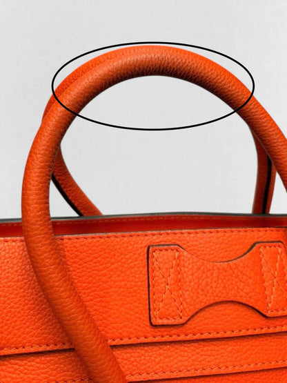 CELINE Mini Luggage Red Top Handle
