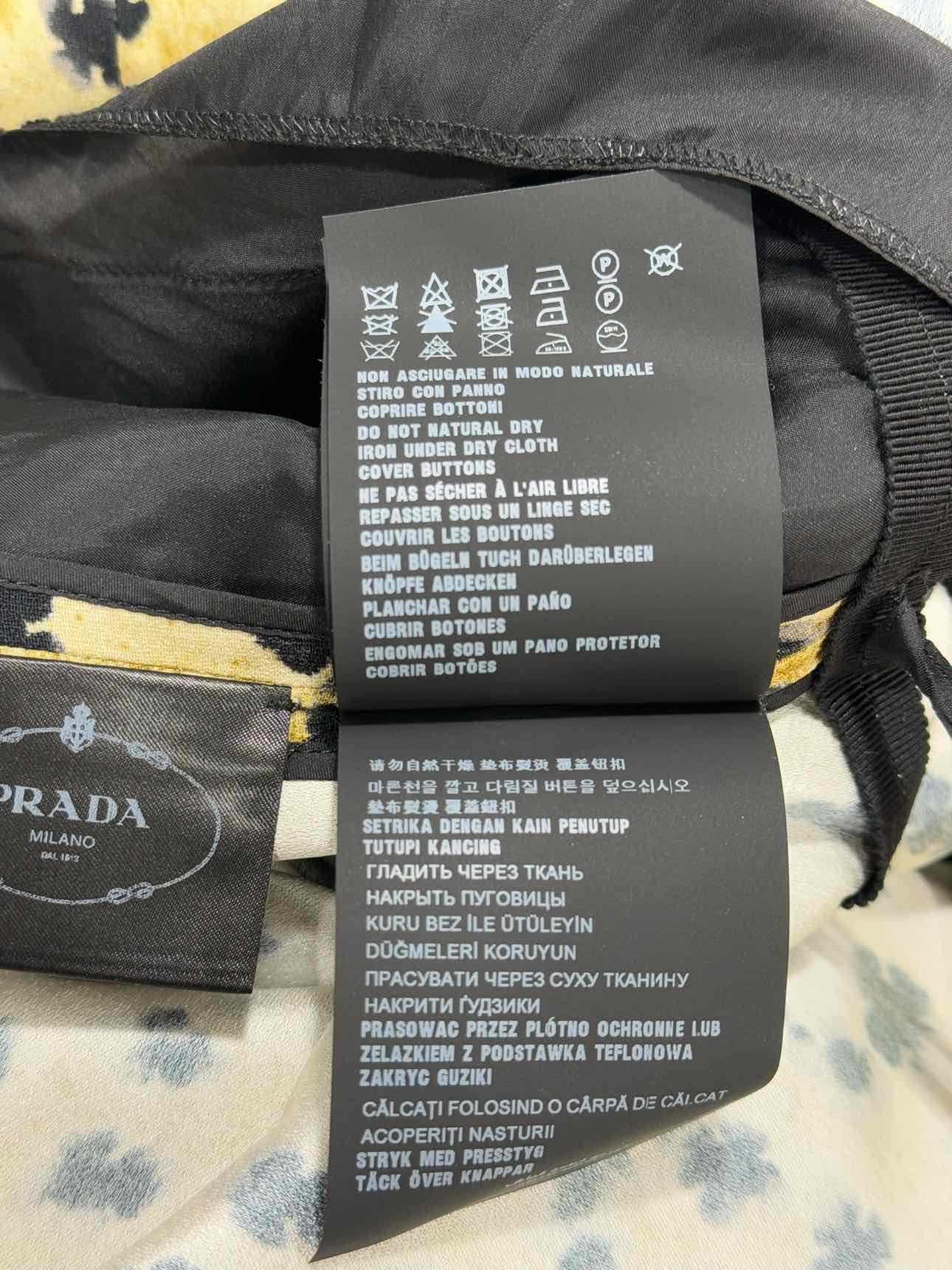 PRADA Sable Raso Beige & Black Size US 8 Long Dress