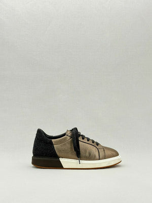 BRUNELLO CUCINELLI Bronze & Black Size EU 38.5 Sneakers