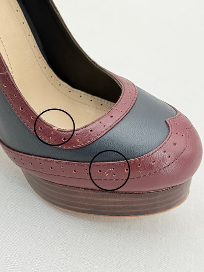 RAOUL Black & Burgundy Size EU 40 Pumps