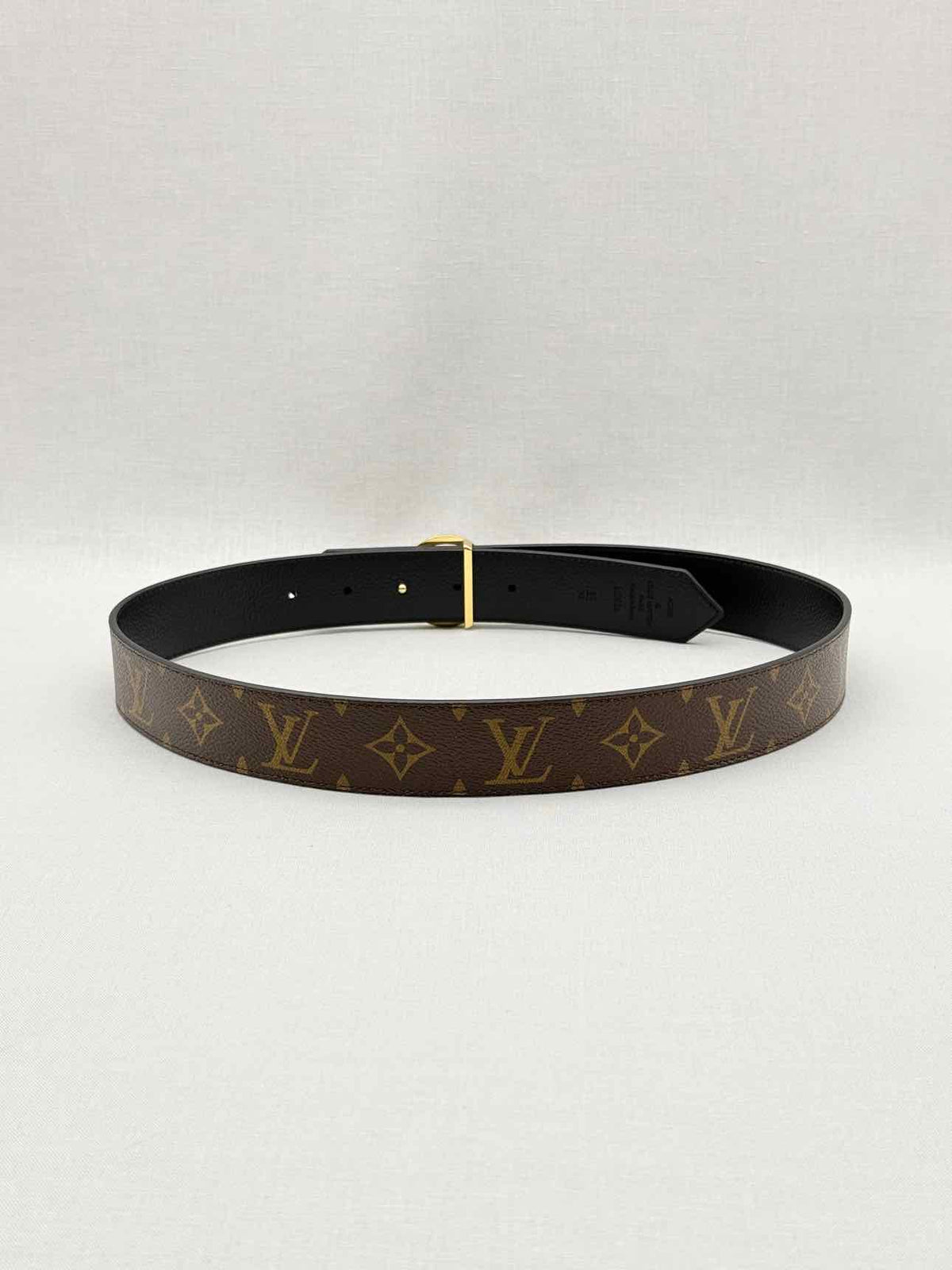 LOUIS VUITTON Brown & Black Monogram Belt