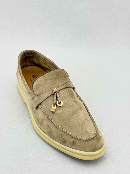 LORO PIANA Beige Size EU 39.5 Slip-ons