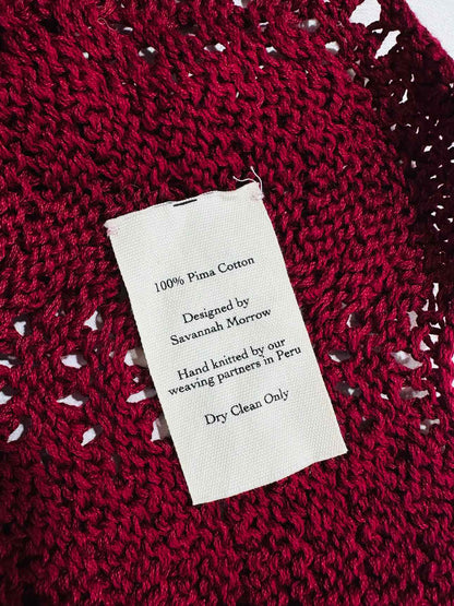 SAVANNAN MORROW Valentina Ruby Red Size Small Skirt