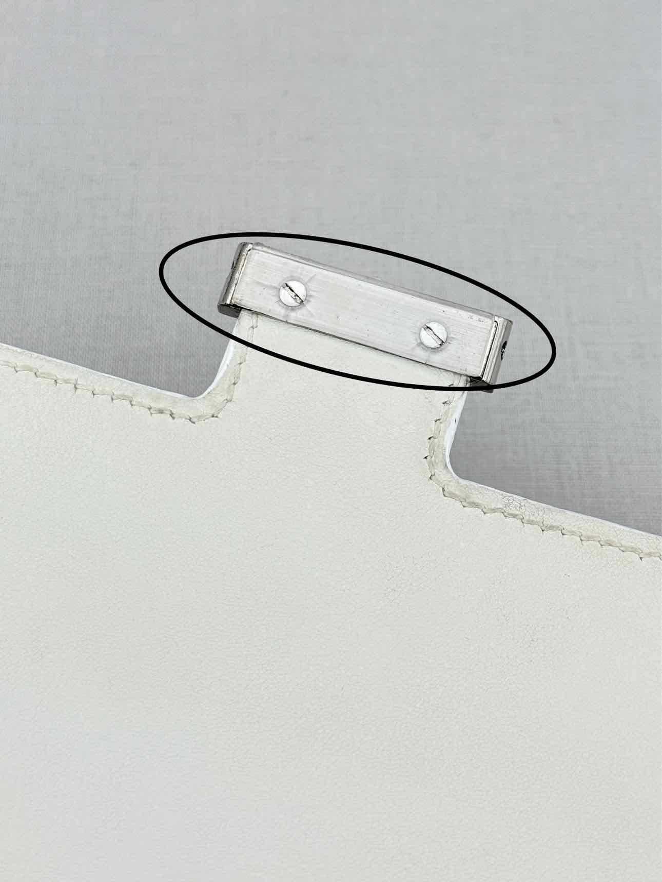 HERMES Constance Beige & White Crossbody