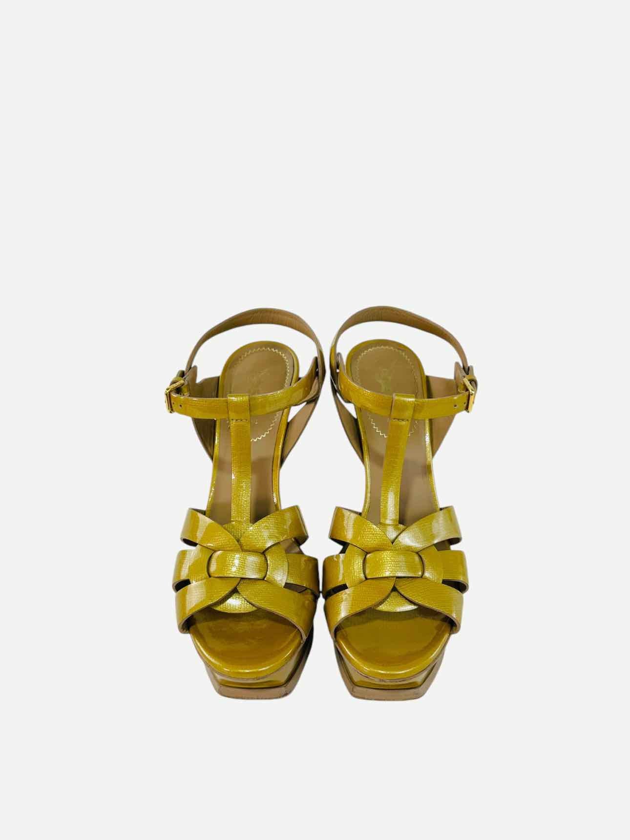 SAINT LAURENT Tribute Mustard Size EU 39 Heeled Sandals