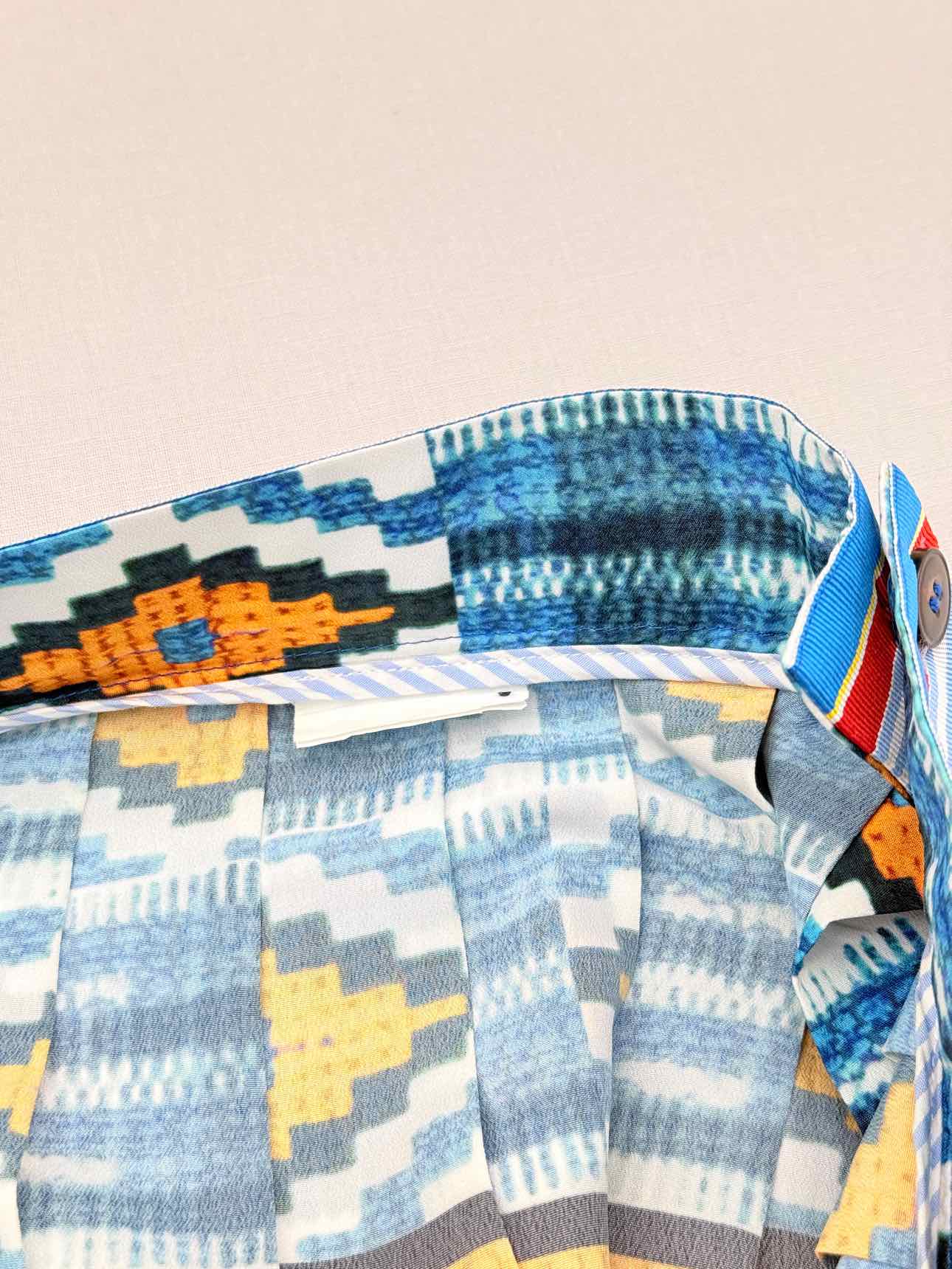 STELLA JEAN Multicolor Printed Size US 10 Midi Skirt